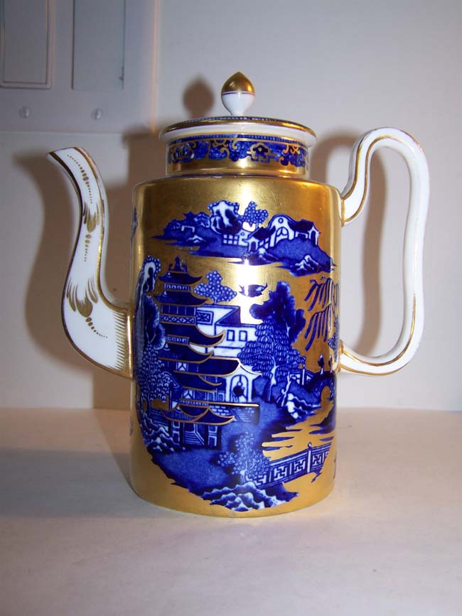 A Beautiful 19th century English Bone China Chocolate Pot by Coalport circa 1850